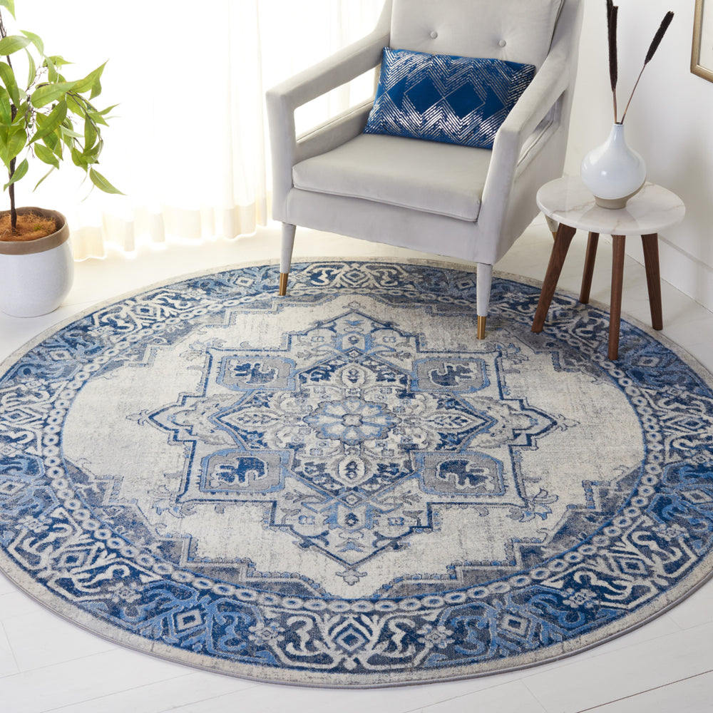 SAFAVIEH Brentwood BNT861M Blue / Light Grey Rug Image 2