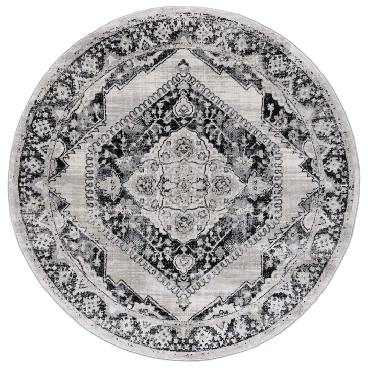 SAFAVIEH Brentwood Collection BNT871Z Black / Ivory Rug Image 3