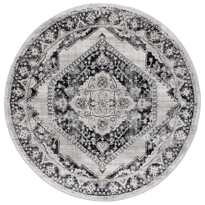 SAFAVIEH Brentwood Collection BNT871Z Black / Ivory Rug Image 1