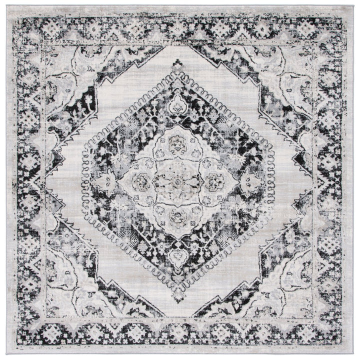 SAFAVIEH Brentwood Collection BNT871Z Black / Ivory Rug Image 1