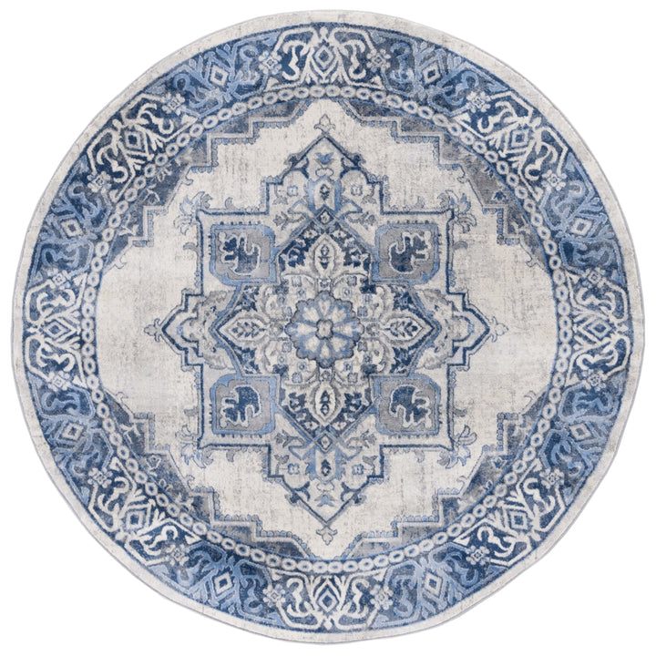 SAFAVIEH Brentwood BNT861M Blue / Light Grey Rug Image 4