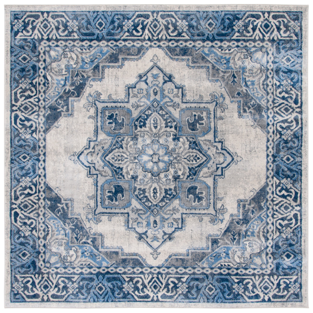 SAFAVIEH Brentwood BNT861M Blue / Light Grey Rug Image 5