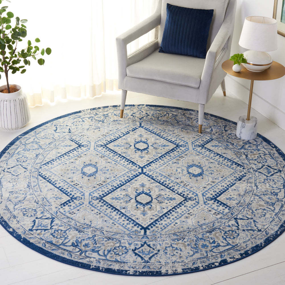 SAFAVIEH Brentwood Collection BNT876M Blue / Ivory Rug Image 2