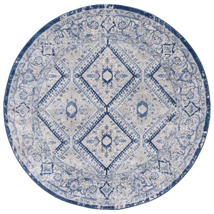 SAFAVIEH Brentwood Collection BNT876M Blue / Ivory Rug Image 4