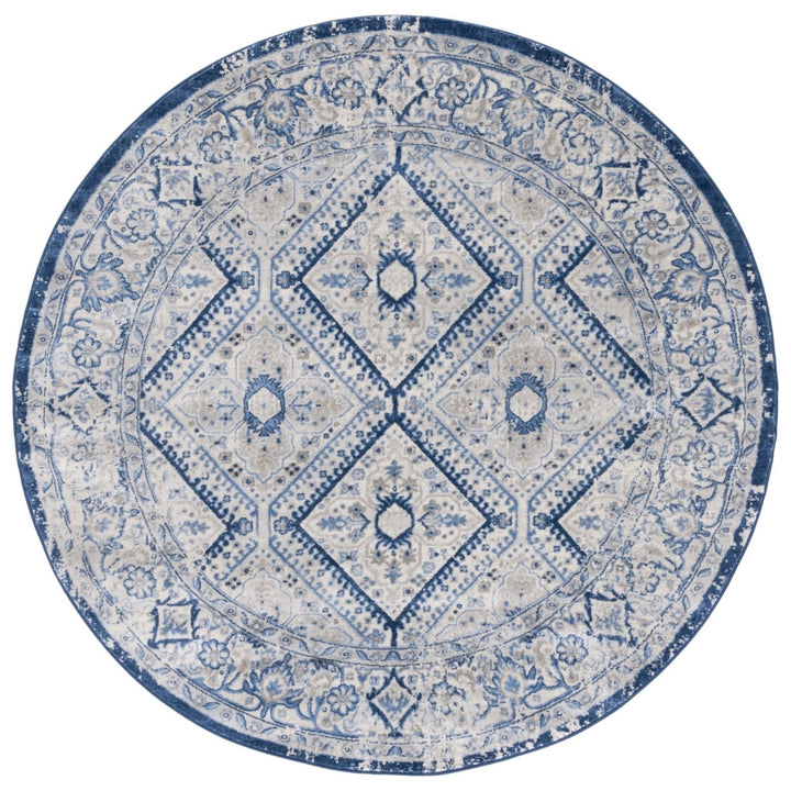 SAFAVIEH Brentwood Collection BNT876M Blue / Ivory Rug Image 1