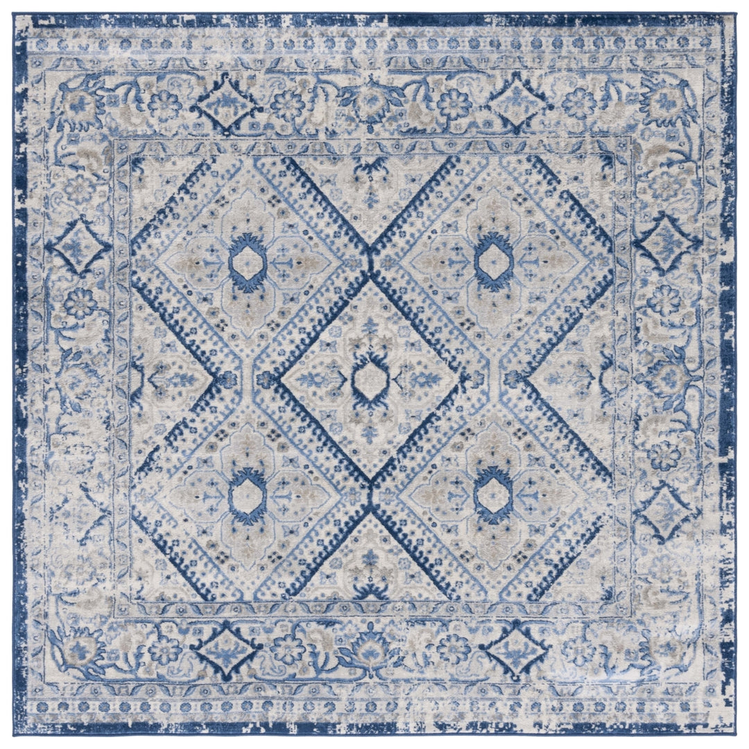 SAFAVIEH Brentwood Collection BNT876M Blue / Ivory Rug Image 5