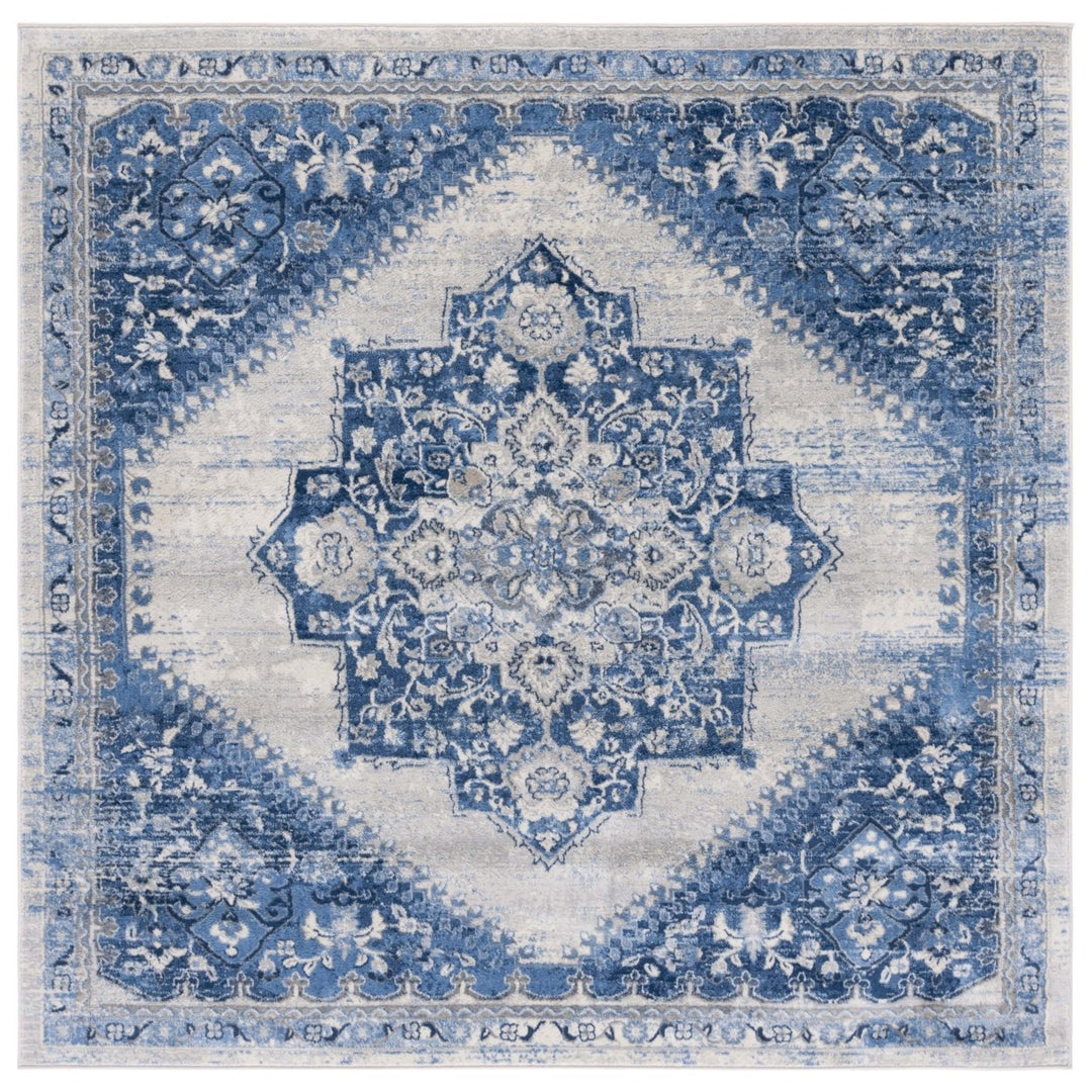 SAFAVIEH Brentwood Collection BNT885M Blue / Ivory Rug Image 1