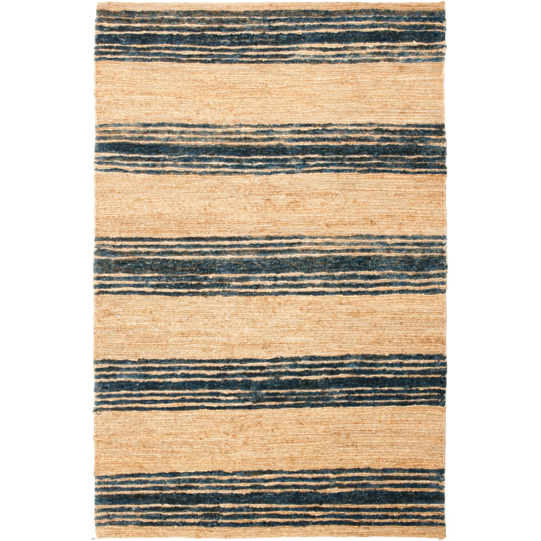 SAFAVIEH Bohemian BOH227A Hand-knotted Natural /Blue Rug Image 2