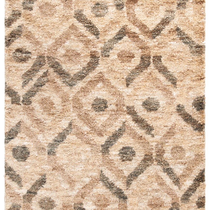 SAFAVIEH Bohemian BOH633B Hand-knotted Bleach /Brown Rug Image 1