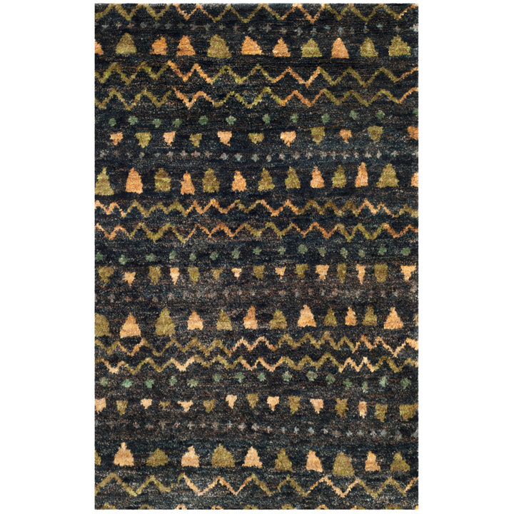 SAFAVIEH Bohemian BOH653A Hand-knotted Black / Gold Rug Image 2