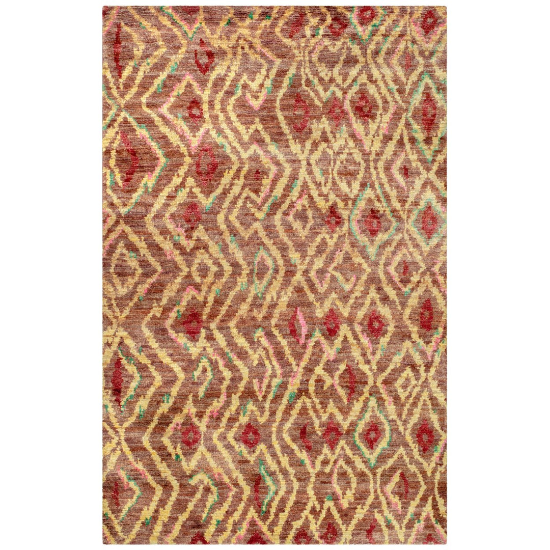 SAFAVIEH Bohemian BOH637A Hand-knotted Brown / Gold Rug Image 1