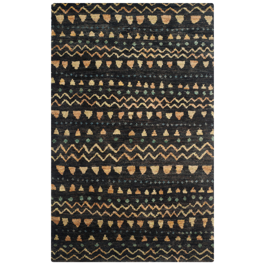 SAFAVIEH Bohemian BOH653A Hand-knotted Black / Gold Rug Image 4