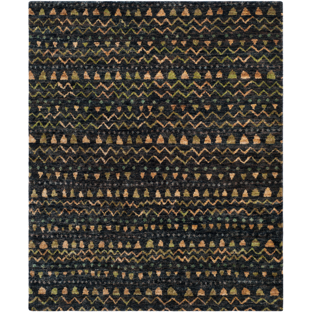 SAFAVIEH Bohemian BOH653A Hand-knotted Black / Gold Rug Image 5