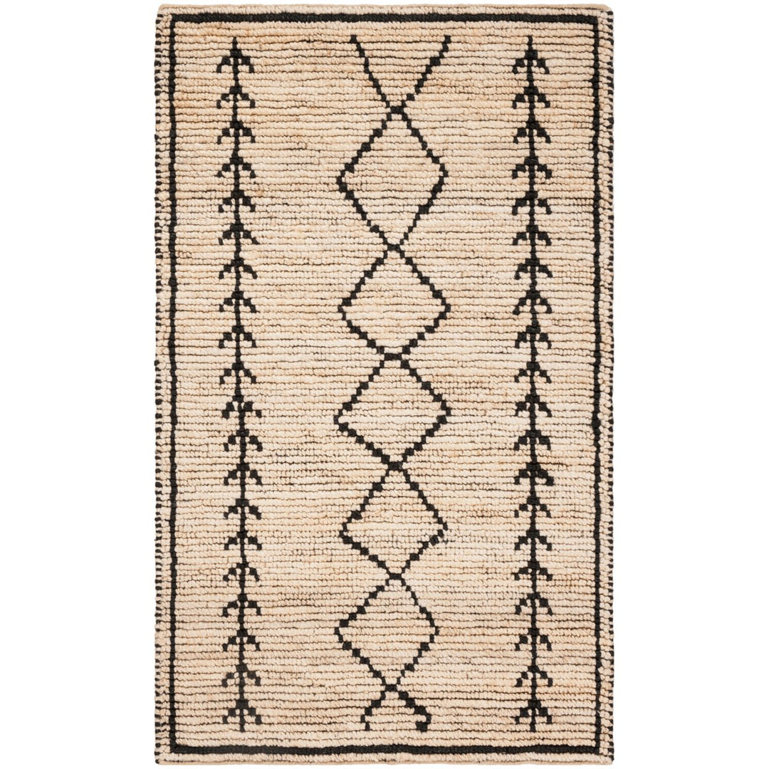 SAFAVIEH Bohemian BOH701A Handwoven Ivory / Black Rug Image 1