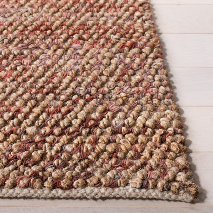 SAFAVIEH Bohemian BOH901U Handwoven Natural / Pink Rug Image 2