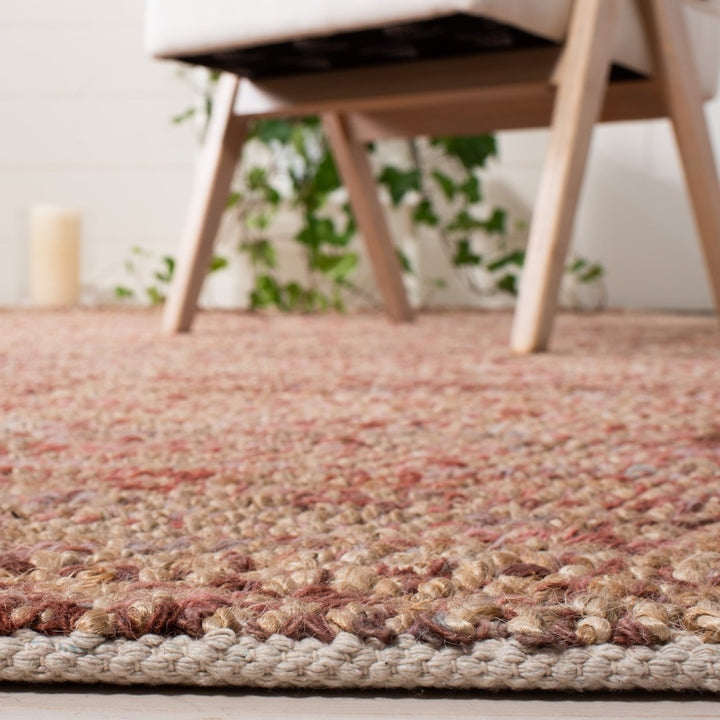 SAFAVIEH Bohemian BOH901U Handwoven Natural / Pink Rug Image 3