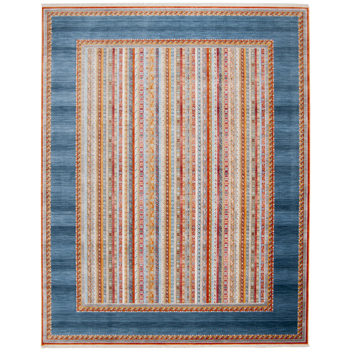 SAFAVIEH Bokhara Collection BOK136M Blue / Orange Rug Image 1