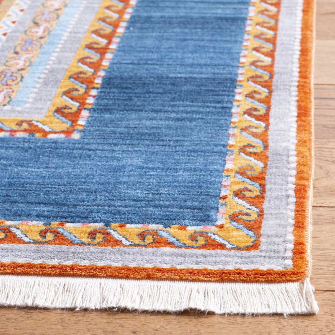 SAFAVIEH Bokhara Collection BOK136M Blue / Orange Rug Image 4