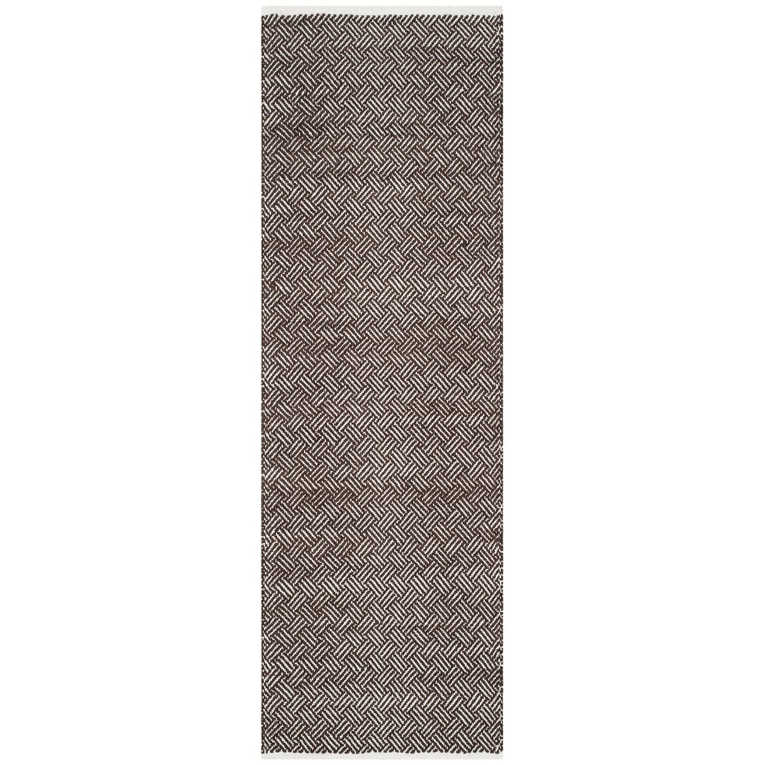 SAFAVIEH Boston Collection BOS680A Handwoven Brown Rug Image 1