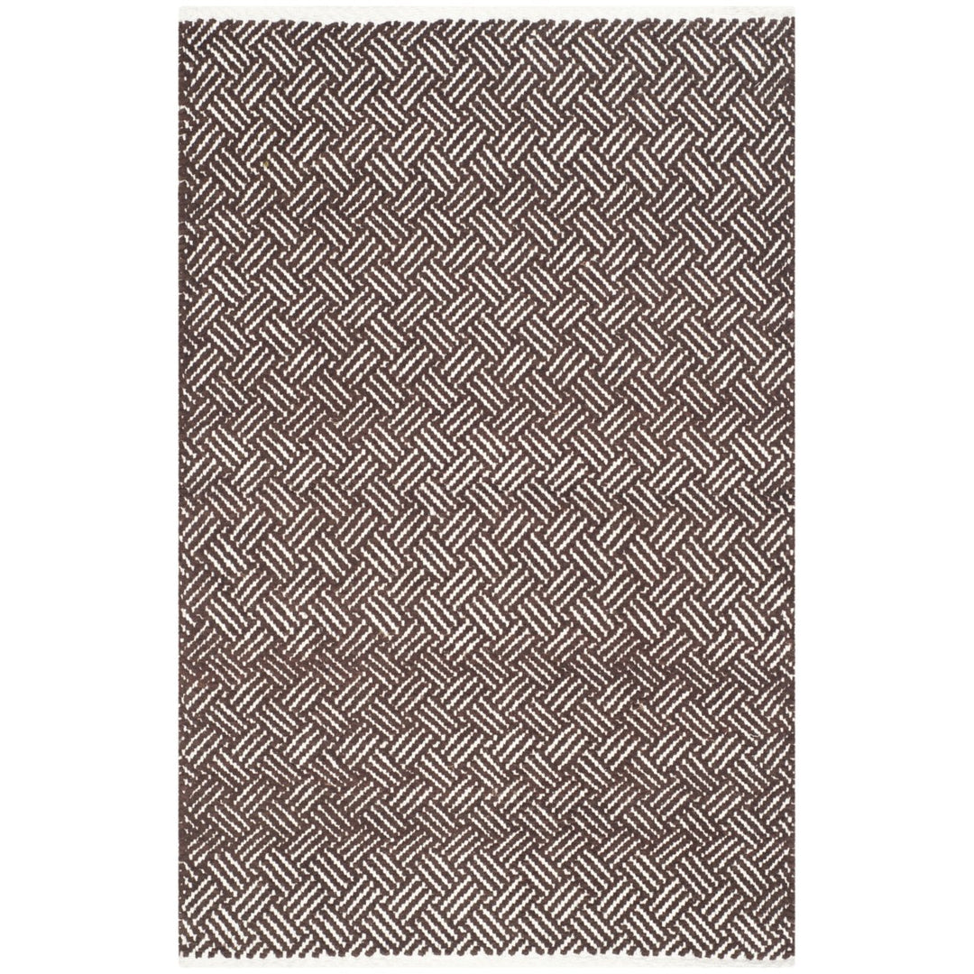 SAFAVIEH Boston Collection BOS680A Handwoven Brown Rug Image 1