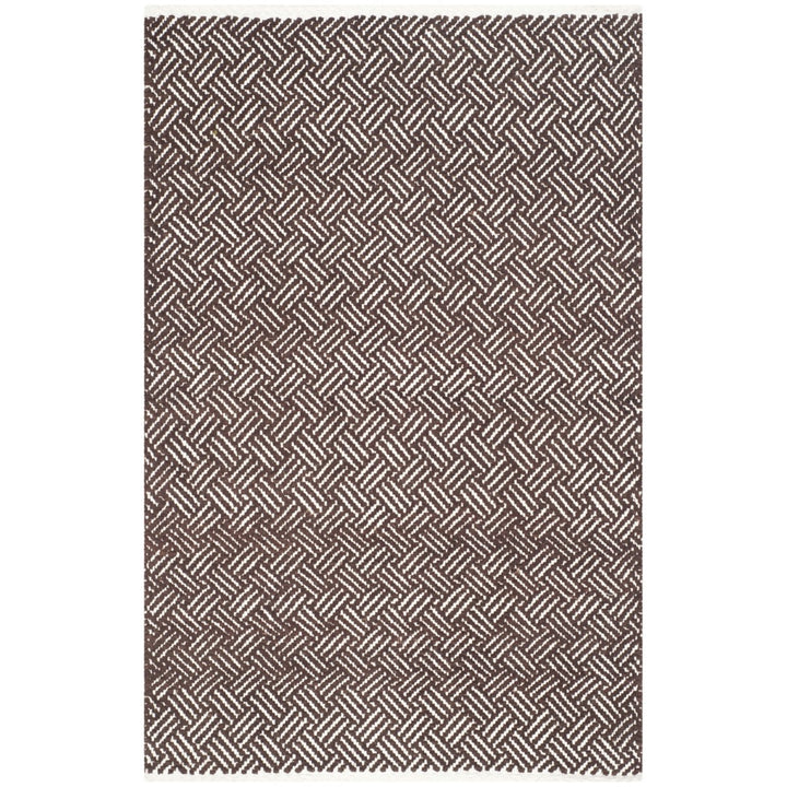 SAFAVIEH Boston Collection BOS680A Handwoven Brown Rug Image 1