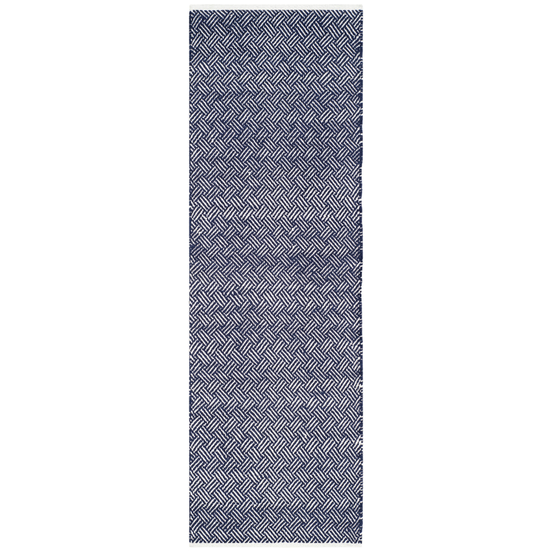 SAFAVIEH Boston Collection BOS680D Handwoven Navy Rug Image 3