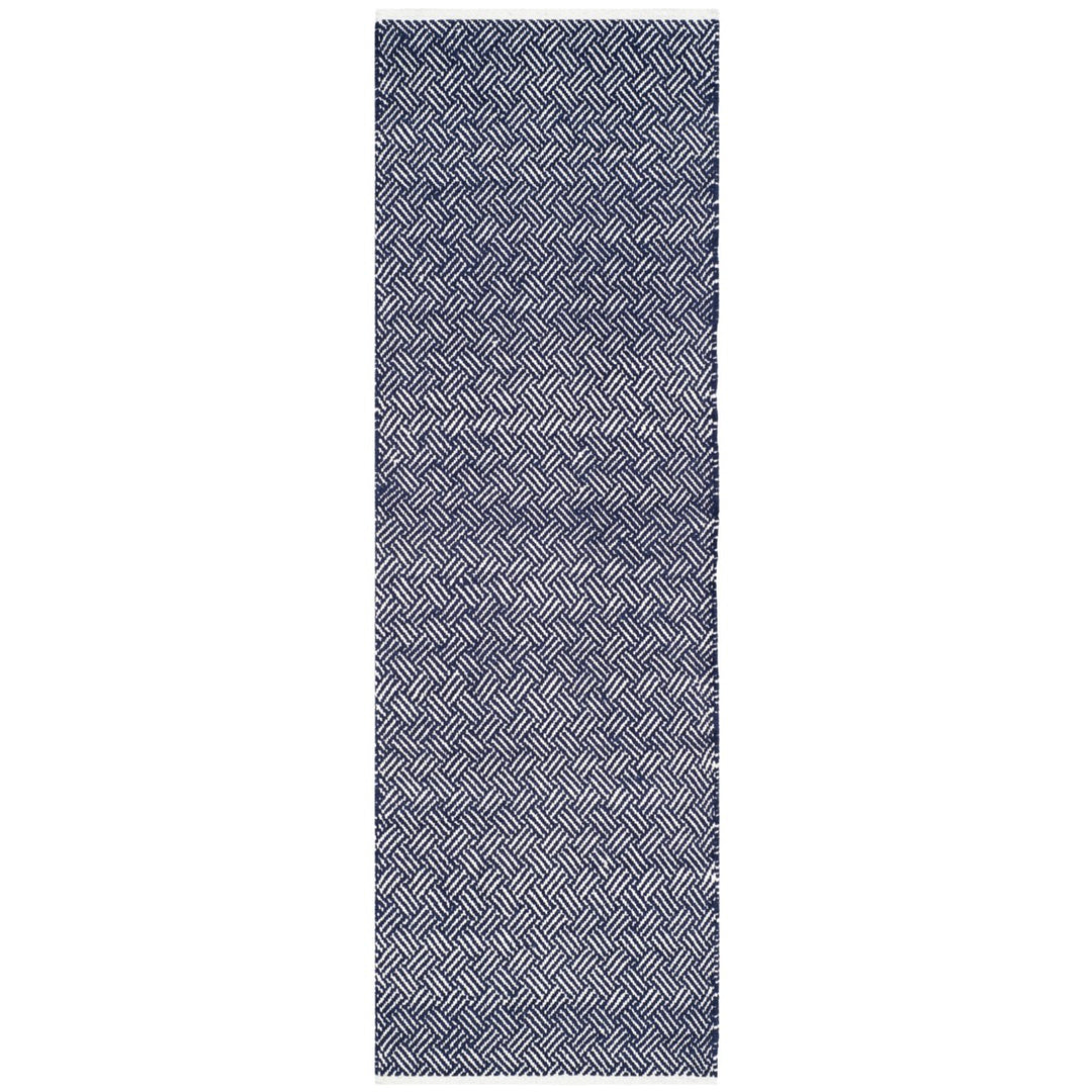 SAFAVIEH Boston Collection BOS680D Handwoven Navy Rug Image 1