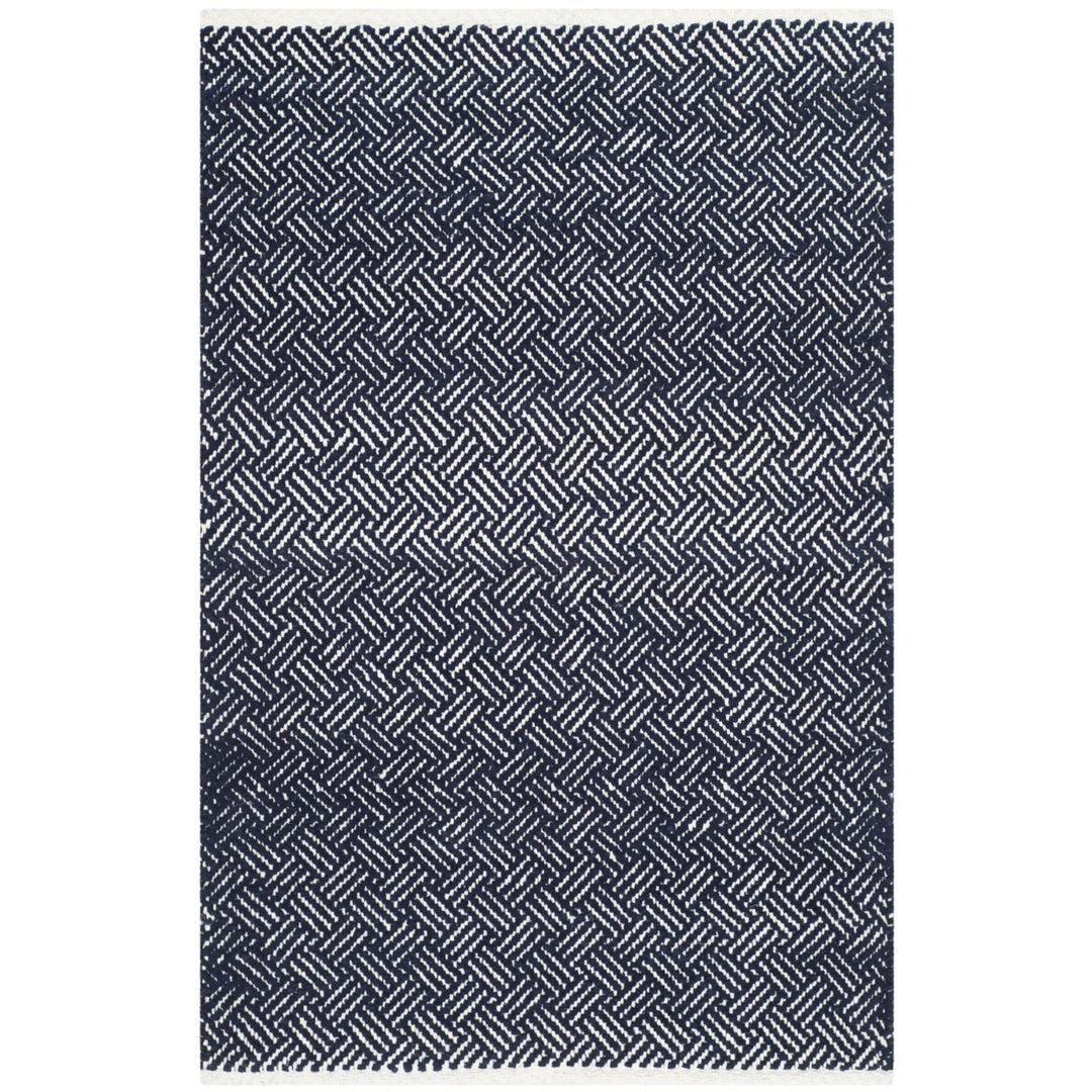 SAFAVIEH Boston Collection BOS680D Handwoven Navy Rug Image 1