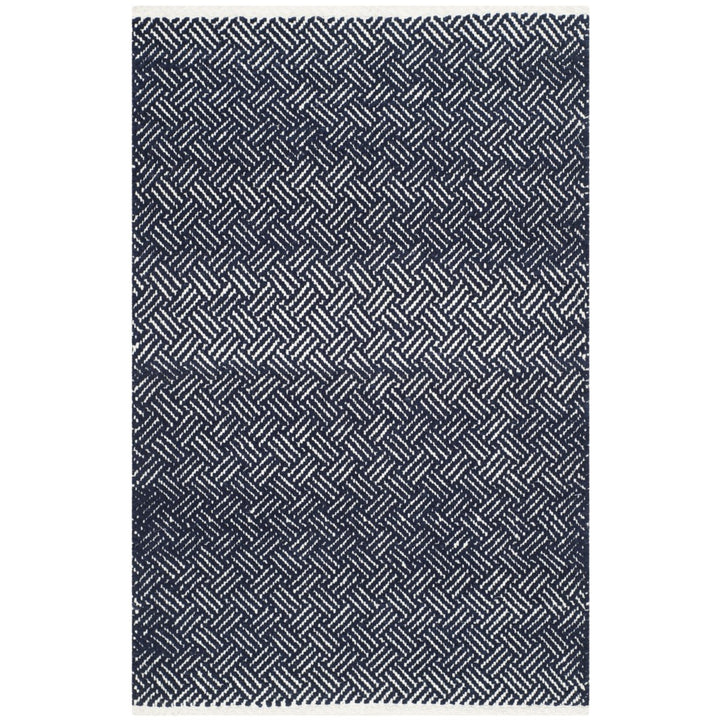 SAFAVIEH Boston Collection BOS680D Handwoven Navy Rug Image 1