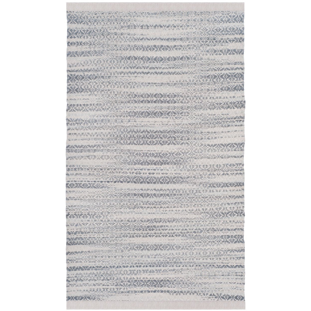 SAFAVIEH Boston BOS707A Handwoven Grey / Ivory Rug Image 1