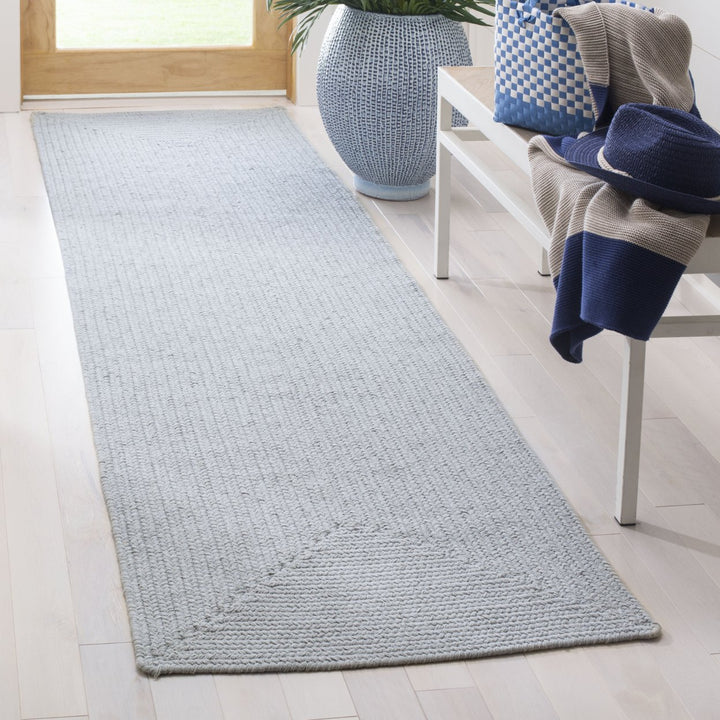 SAFAVIEH Braided BRD176A Handwoven Light Blue Rug Image 10