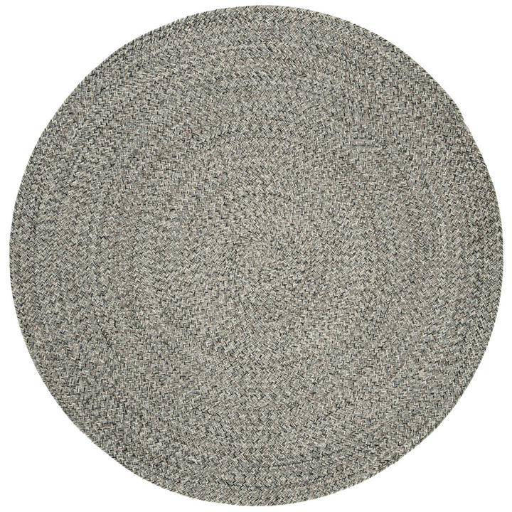 SAFAVIEH Braided BRD256A Handwoven Ivory /Steel Grey Rug Image 1