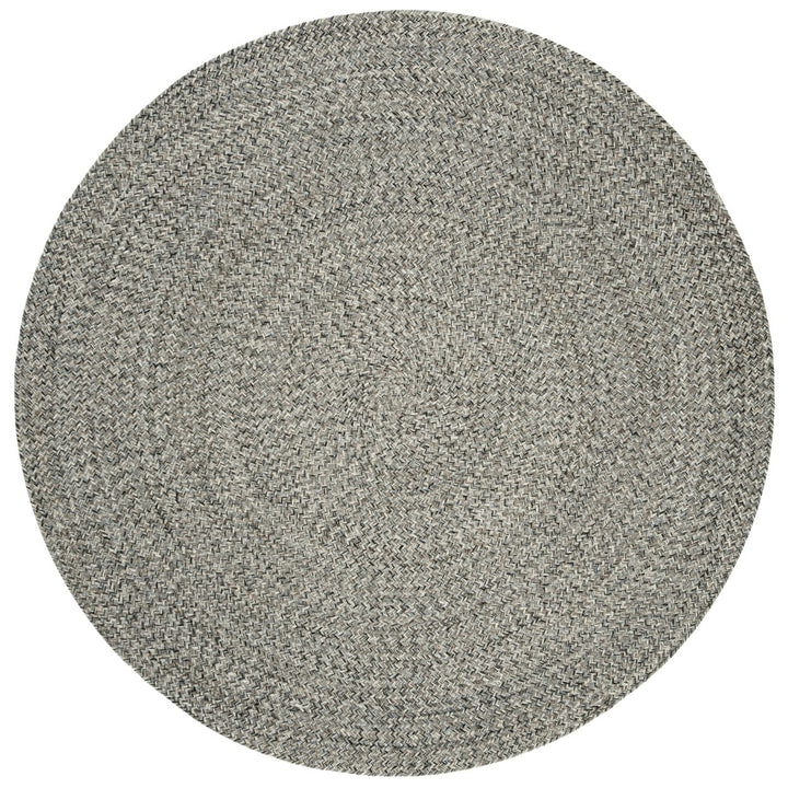 SAFAVIEH Braided BRD256A Handwoven Ivory /Steel Grey Rug Image 1