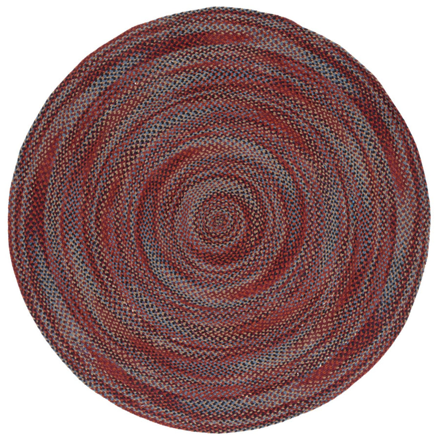 SAFAVIEH Braided BRD257P Handwoven Blue / Rust Rug Image 1