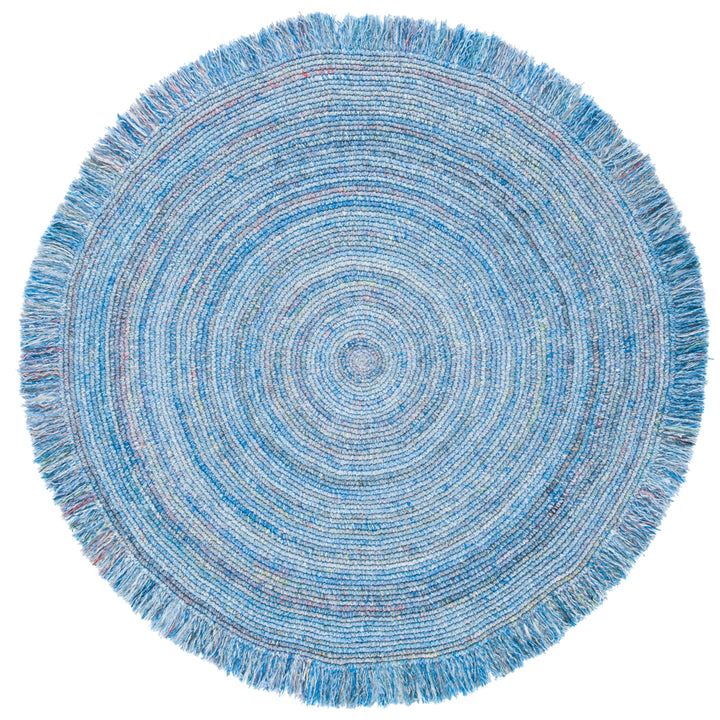 SAFAVIEH Braided Collection BRD275M Handmade Blue Rug Image 1