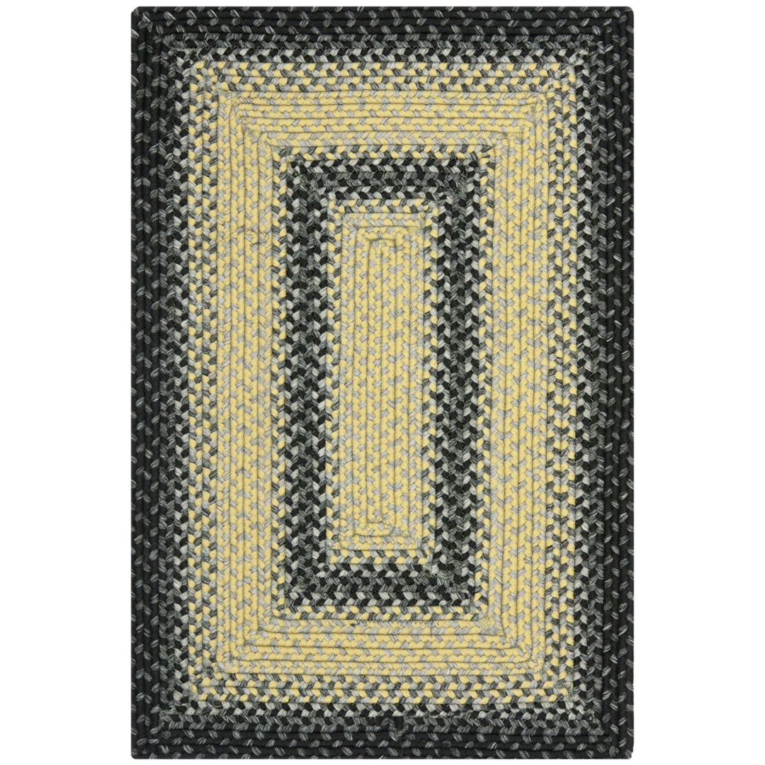 SAFAVIEH BRD311A Braided Black / Grey Image 1