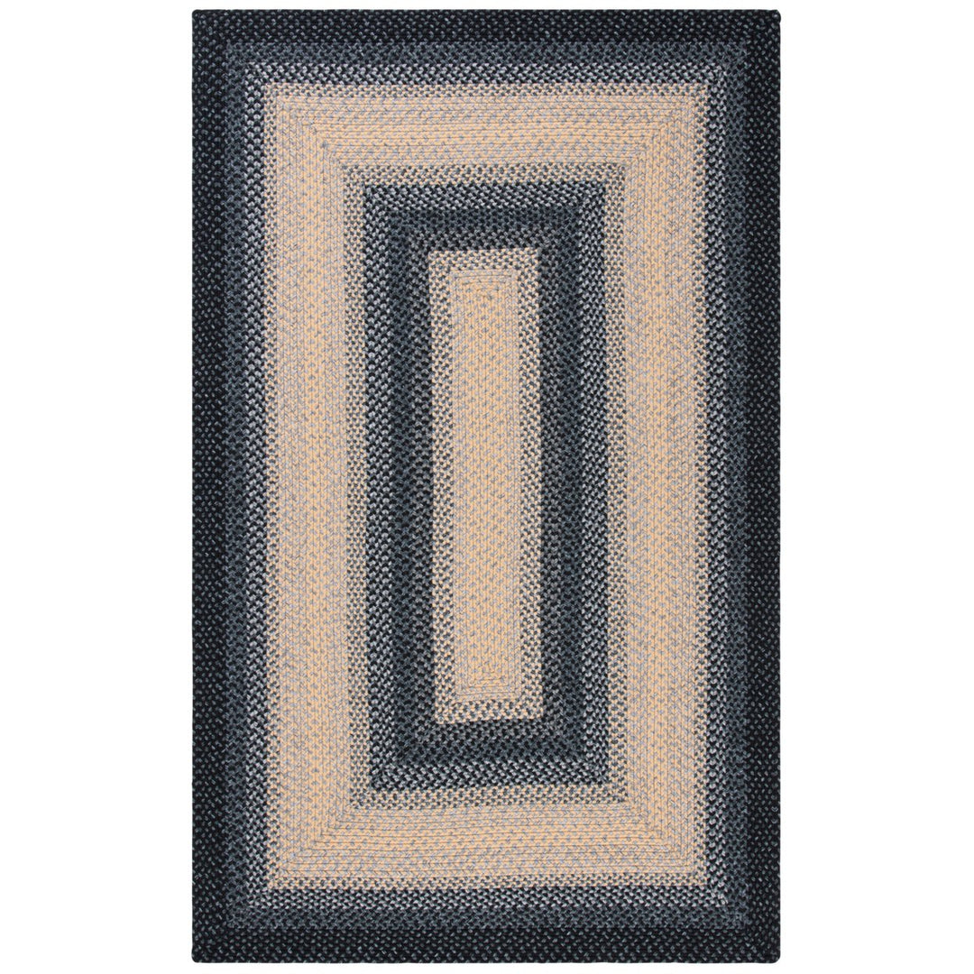 SAFAVIEH BRD311A Braided Black / Grey Image 1