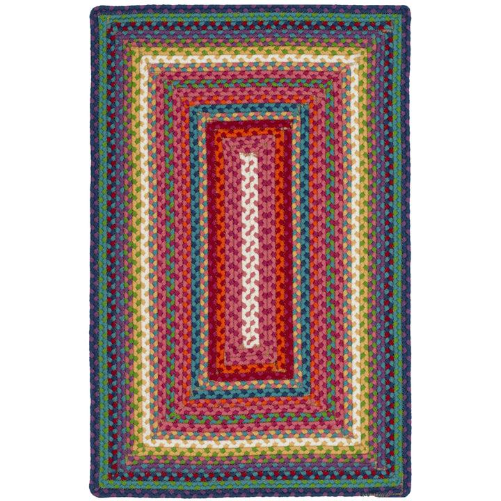 SAFAVIEH Braided Collection BRD316A Handwoven Multi Rug Image 2