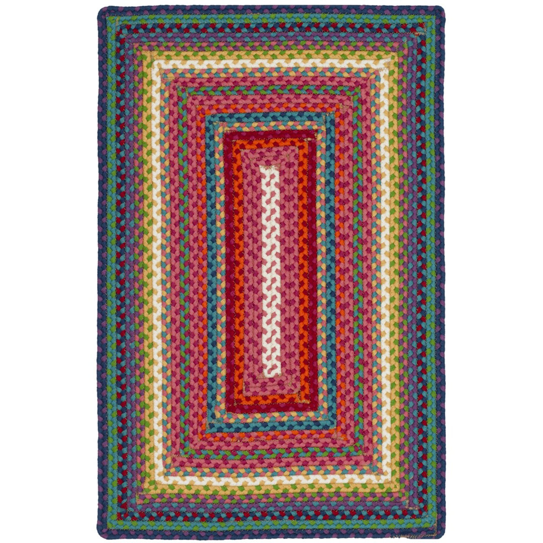 SAFAVIEH Braided Collection BRD316A Handwoven Multi Rug Image 1