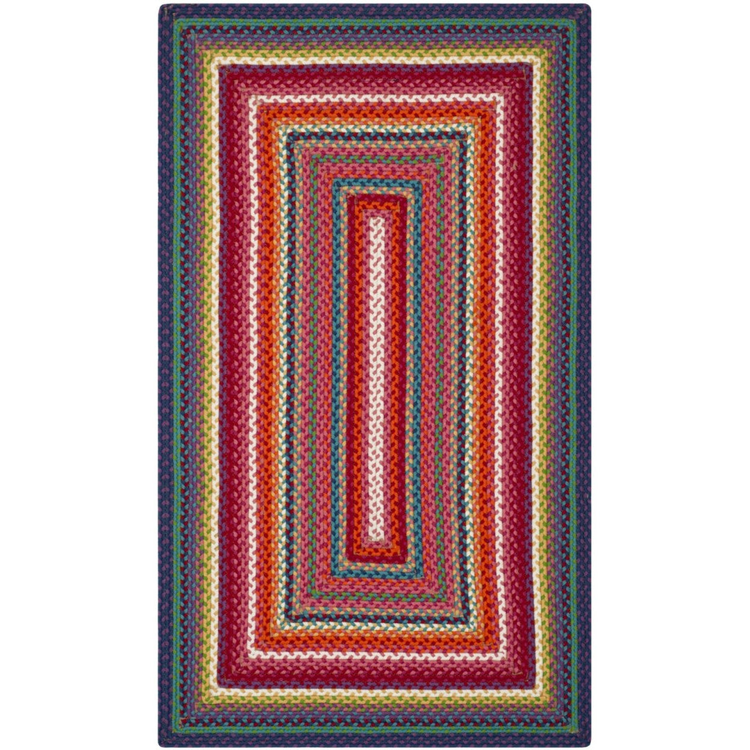 SAFAVIEH Braided Collection BRD316A Handwoven Multi Rug Image 1