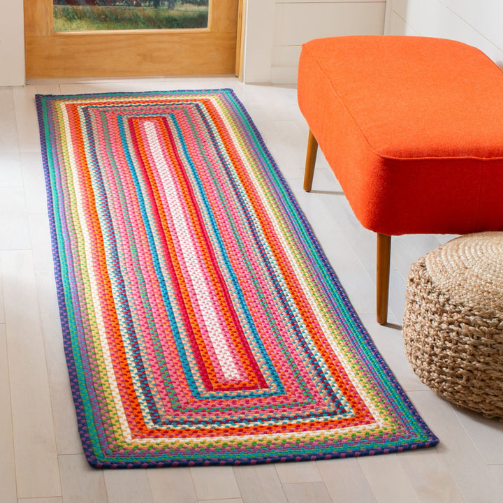 SAFAVIEH Braided Collection BRD316A Handwoven Multi Rug Image 9