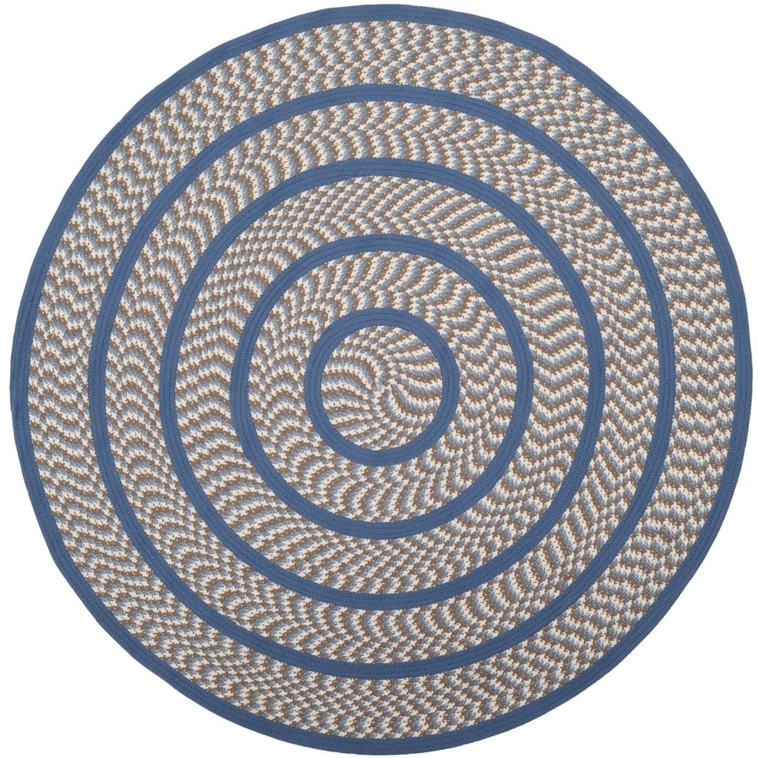 SAFAVIEH Braided BRD401A Handwoven Ivory / Blue Rug Image 1