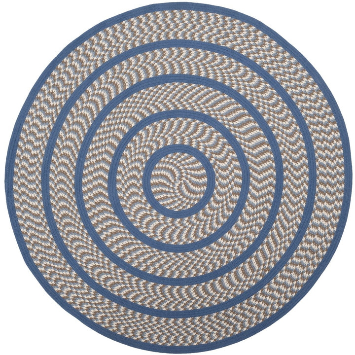 SAFAVIEH Braided BRD401A Handwoven Ivory / Blue Rug Image 1