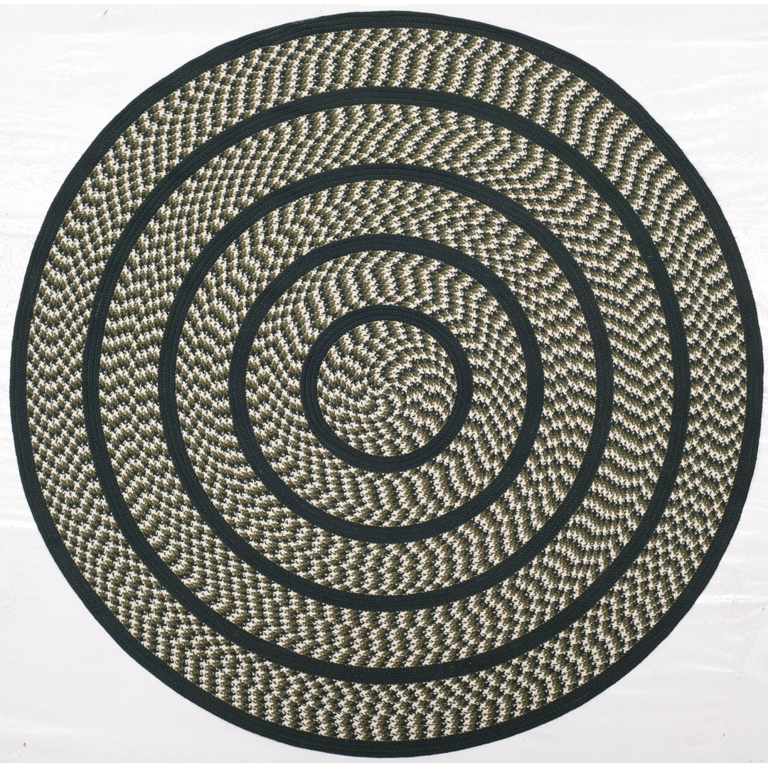 SAFAVIEH Braided BRD401B Handwoven Ivory /Dark Green Rug Image 6