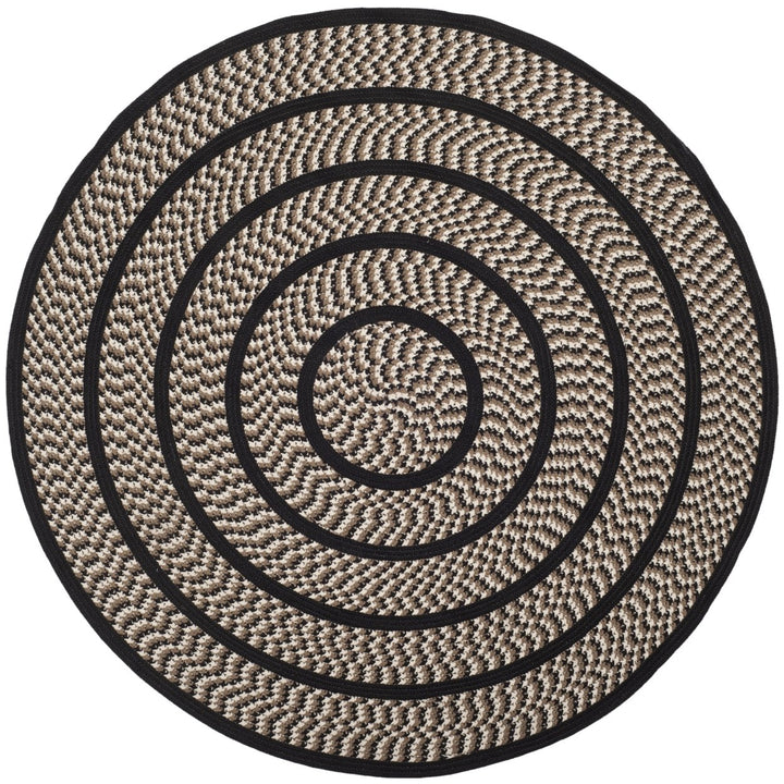 SAFAVIEH Braided BRD401C Handwoven Ivory / Black Rug Image 7