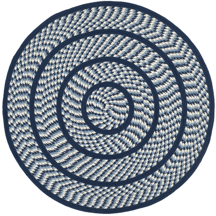 SAFAVIEH Braided BRD401D Handwoven Ivory / Navy Rug Image 7