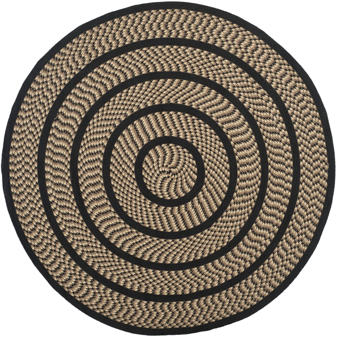 SAFAVIEH Braided BRD401G Handwoven Beige / Black Rug Image 6