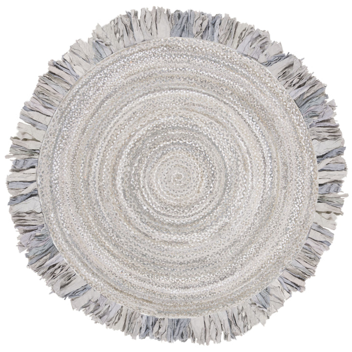 SAFAVIEH Braided Collection BRD451F Handwoven Grey Rug Image 1
