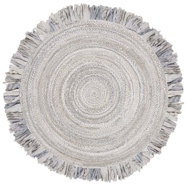 SAFAVIEH Braided Collection BRD451F Handwoven Grey Rug Image 5