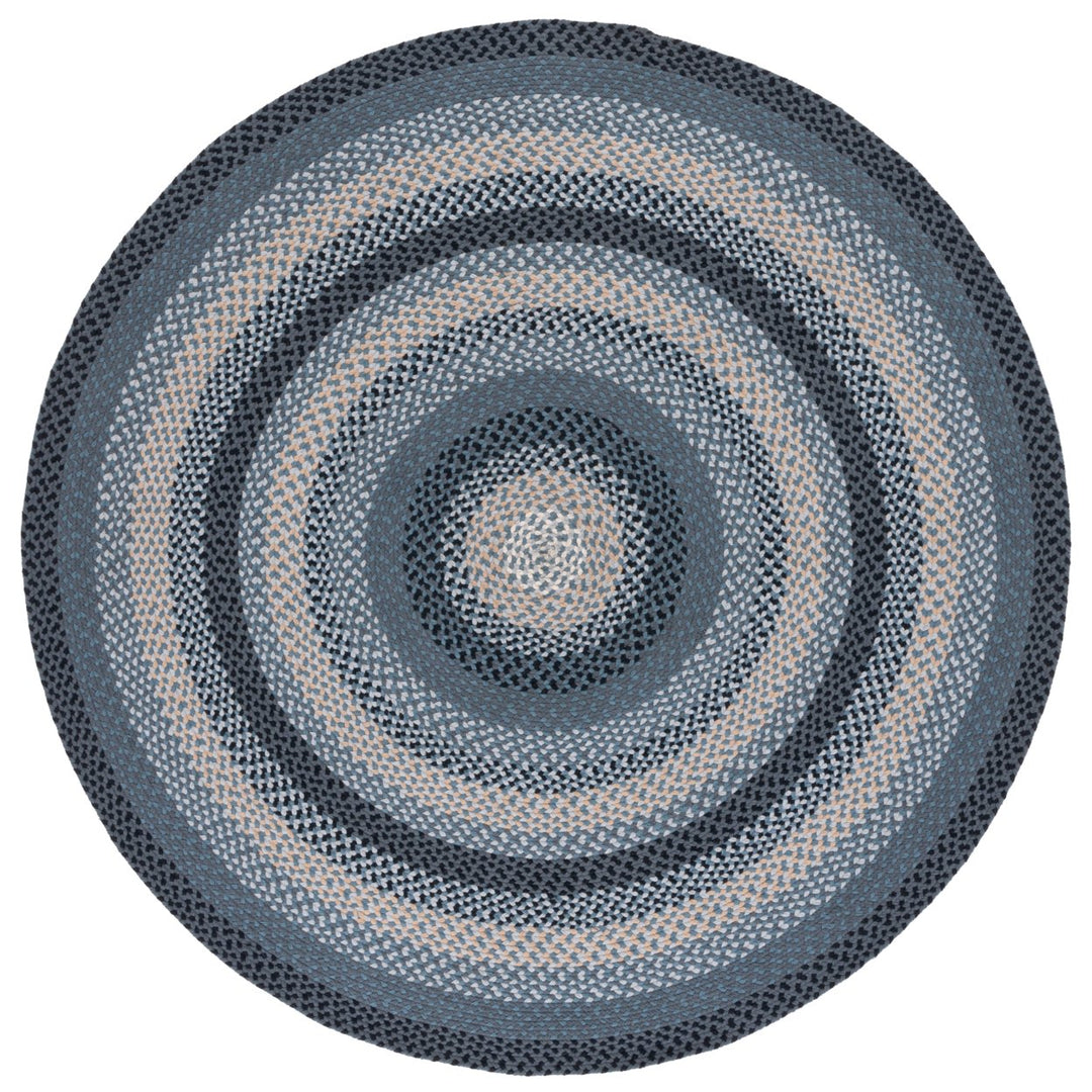 SAFAVIEH Braided BRD651H Handwoven Dark Grey / Blue Rug Image 4